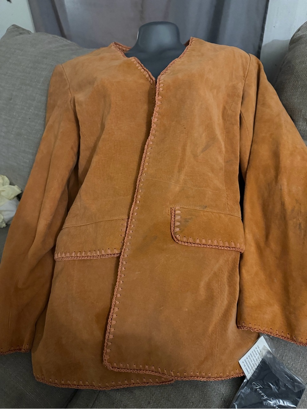 Terry Lewis Classic Luxuries Men's Suede Shirt Jacket in Cognac Brown